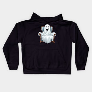 Cute Ghost in Chair Kids Hoodie